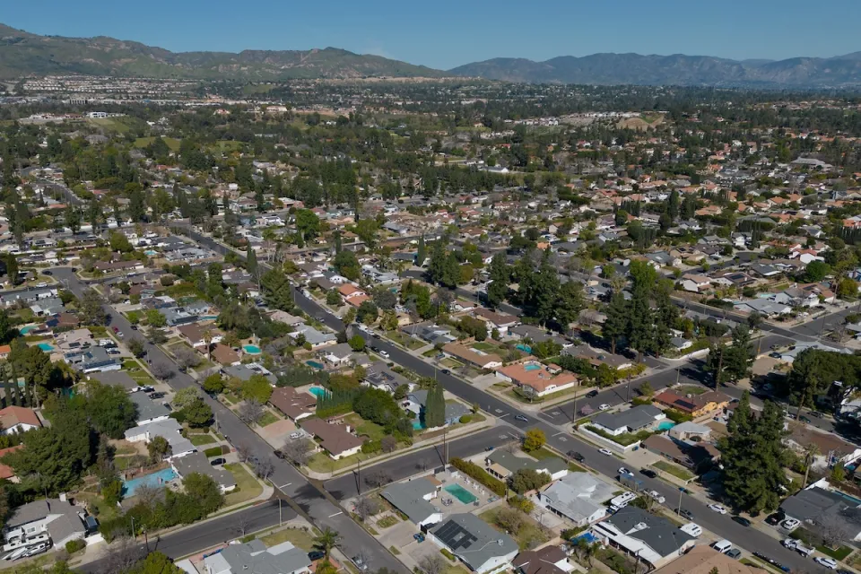Aerial view of San Fernando, California.